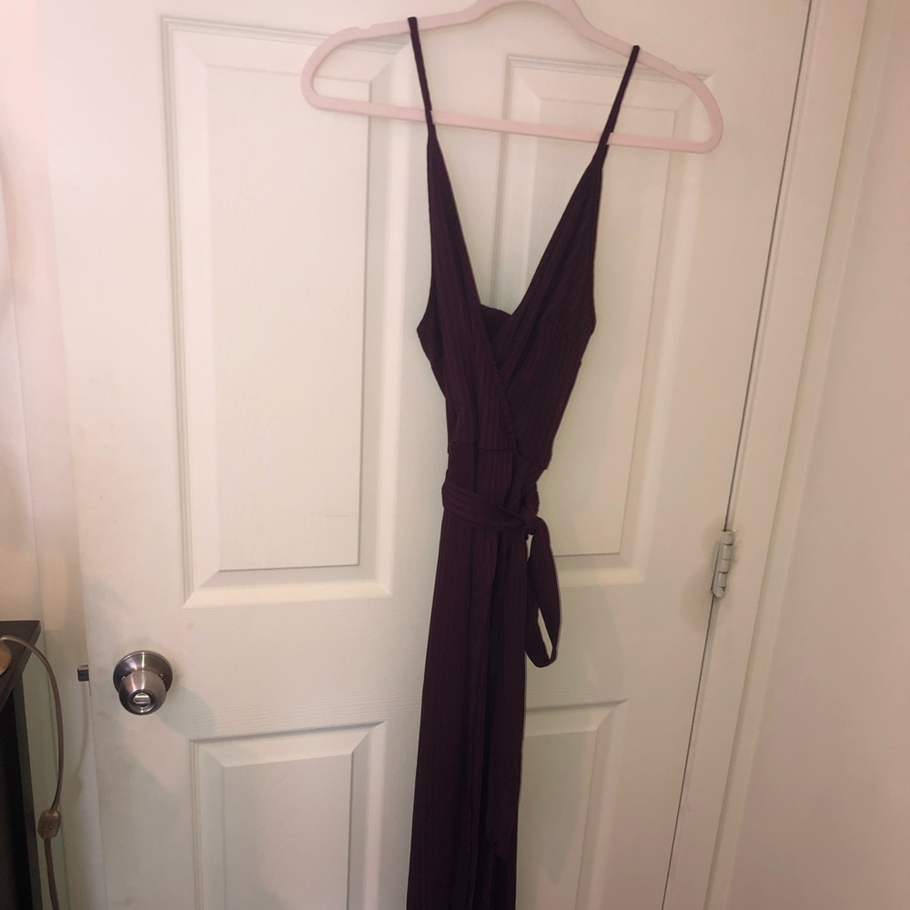 Plum evening dress